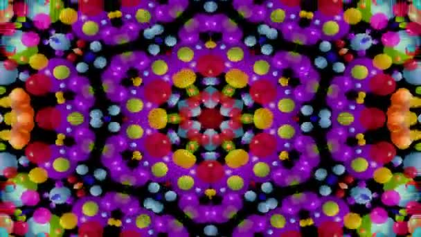 Abstract Symmetric Geometric Stars Shapes Kaleidoscope — Stock Video