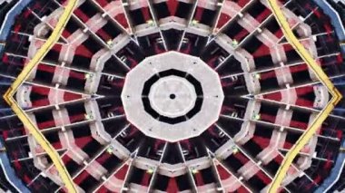 Simetrik soyut geometrik yıldız ve şekiller Kaleidoscope