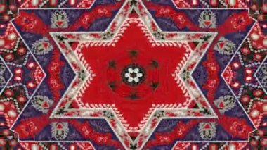 Simetrik soyut geometrik yıldız ve şekiller Kaleidoscope