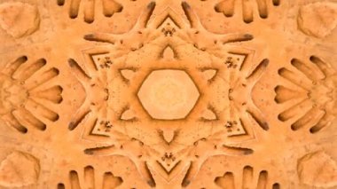 Simetrik soyut geometrik yıldız ve şekiller Kaleidoscope