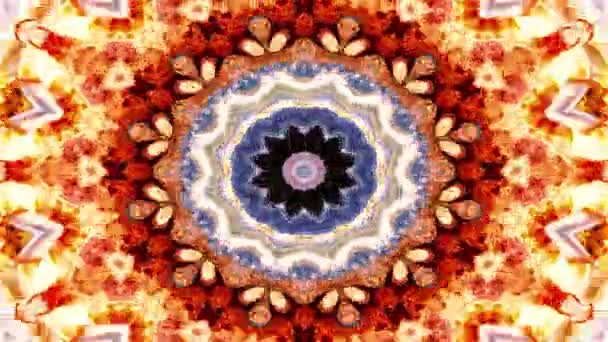 Abstrakte Symmetrische Geometrische Sterne Und Formen Kaleidoskop — Stockvideo