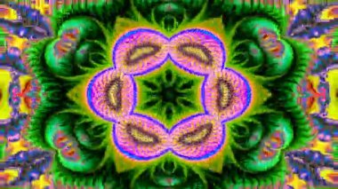 Simetrik soyut geometrik yıldız ve şekiller Kaleidoscope