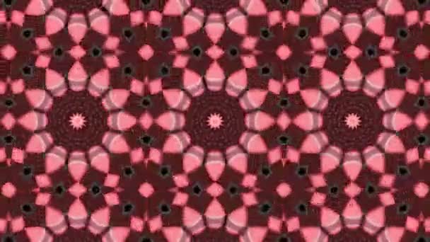 Abstract Symmetric Geometrische Sterren Shapes Caleidoscoop — Stockvideo