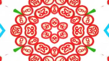 Simetrik soyut geometrik yıldız ve şekiller Kaleidoscope