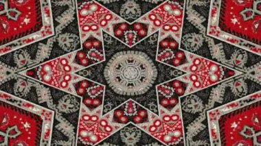 Simetrik soyut geometrik yıldız ve şekiller Kaleidoscope