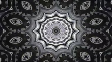 Simetrik soyut geometrik yıldız ve şekiller Kaleidoscope