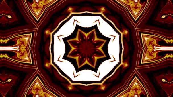 Abstrakte Symmetrische Geometrische Sterne Und Formen Kaleidoskop — Stockvideo