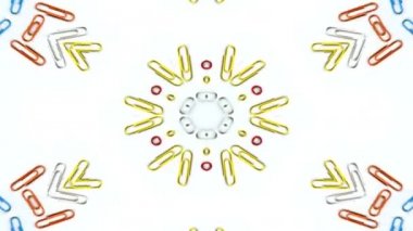 Simetrik soyut geometrik yıldız ve şekiller Kaleidoscope