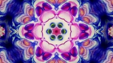 Simetrik soyut geometrik yıldız ve şekiller Kaleidoscope