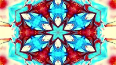 Simetrik soyut geometrik yıldız ve şekiller Kaleidoscope