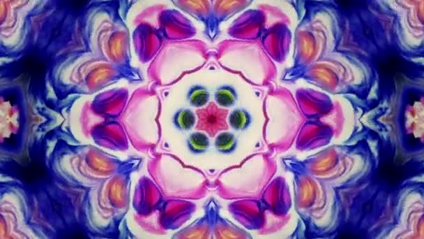 Abstrakte Symmetrische Geometrische Sterne Und Formen Kaleidoskop — Stockvideo