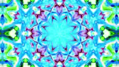 Simetrik soyut geometrik yıldız ve şekiller Kaleidoscope