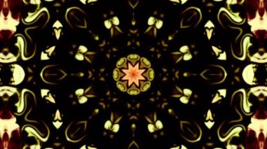 Simetrik soyut geometrik yıldız ve şekiller Kaleidoscope