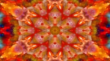 Simetrik soyut geometrik yıldız ve şekiller Kaleidoscope