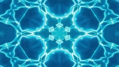 Simetrik soyut geometrik yıldız ve şekiller Kaleidoscope