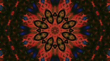 Simetrik soyut geometrik yıldız ve şekiller Kaleidoscope