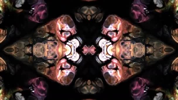 Abstraktní Symetrické Geometrické Hvězd Kaleidoskop Tvarů — Stock video