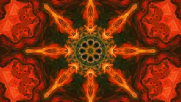 抽象对称几何星和形状万花筒 — 图库视频影像