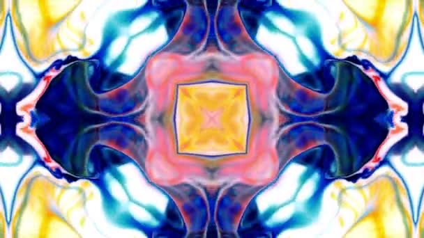 Stele Forme Geometrice Simetrice Abstracte Kaleidoscop — Videoclip de stoc