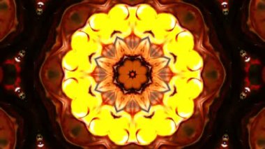 Simetrik soyut geometrik yıldız ve şekiller Kaleidoscope