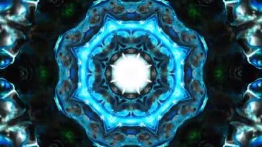 Simetrik soyut geometrik yıldız ve şekiller Kaleidoscope
