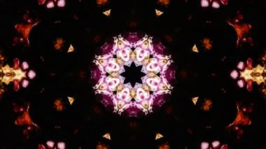 Simetrik soyut geometrik yıldız ve şekiller Kaleidoscope