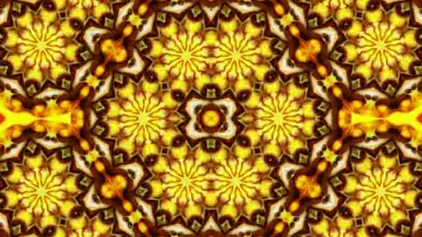 Abstract Symmetric Geometric Stars Shapes Kaleidoscope — Stock Video