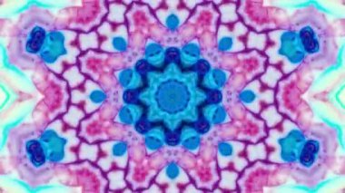 Simetrik soyut geometrik yıldız ve şekiller Kaleidoscope