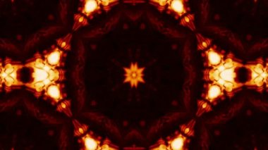 Simetrik soyut geometrik yıldız ve şekiller Kaleidoscope