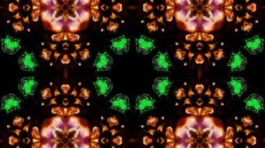 Simetrik soyut geometrik yıldız ve şekiller Kaleidoscope