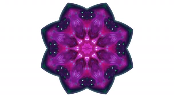 Simetrik Soyut Geometrik Yıldız Şekiller Kaleidoscope — Stok video
