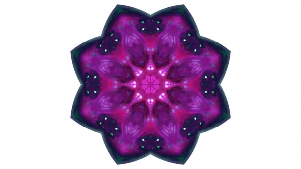 Abstraktní Symetrické Geometrické Hvězd Kaleidoskop Tvarů — Stock video