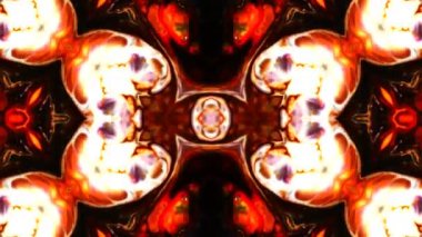 Simetrik soyut geometrik yıldız ve şekiller Kaleidoscope