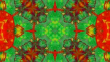 Simetrik soyut geometrik yıldız ve şekiller Kaleidoscope