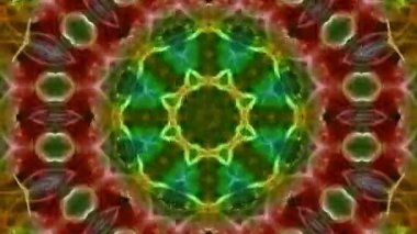 Simetrik soyut geometrik yıldız ve şekiller Kaleidoscope