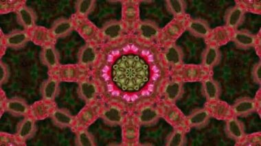 Simetrik soyut geometrik yıldız ve şekiller Kaleidoscope