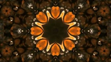 Simetrik soyut geometrik yıldız ve şekiller Kaleidoscope