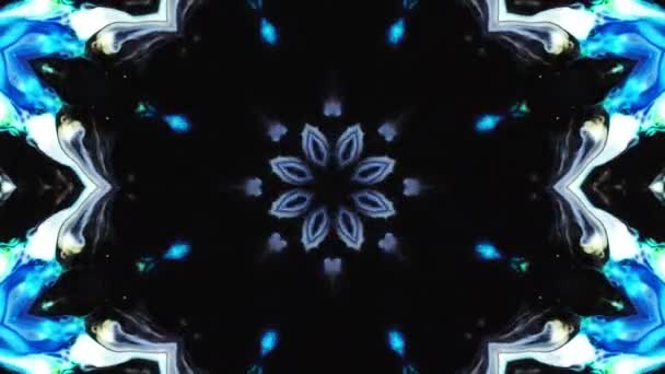 Abstrakte Symmetrische Geometrische Sterne Und Formen Kaleidoskop — Stockvideo