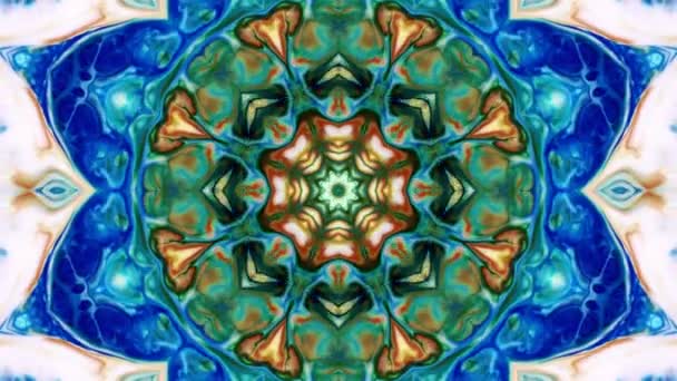 Abstrakte Symmetrische Geometrische Sterne Und Formen Kaleidoskop — Stockvideo