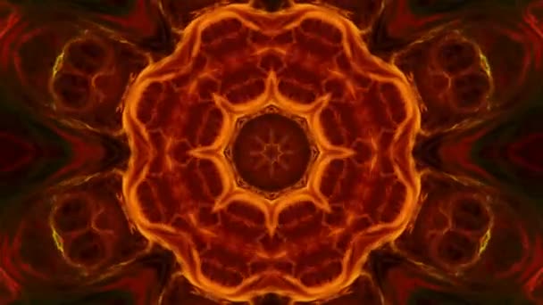 Abstract Symmetric Geometric Stars Shapes Kaleidoscope — Stock Video