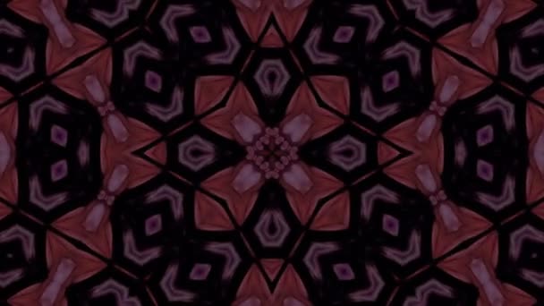 Abstract Symmetric Geometric Stars Shapes Kaleidoscope — Stock Video