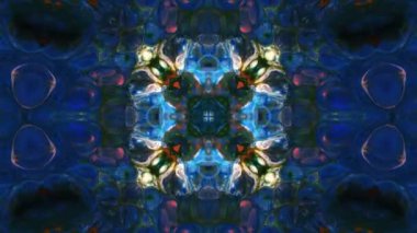 Simetrik soyut geometrik yıldız ve şekiller Kaleidoscope