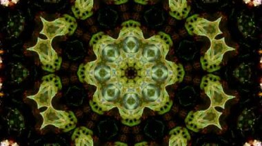 Simetrik soyut geometrik yıldız ve şekiller Kaleidoscope