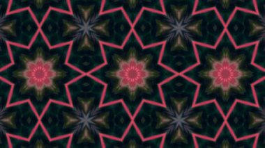 Simetrik soyut geometrik yıldız ve şekiller Kaleidoscope