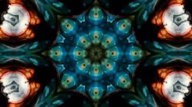 Simetrik soyut geometrik yıldız ve şekiller Kaleidoscope