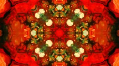 Simetrik soyut geometrik yıldız ve şekiller Kaleidoscope