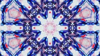 Simetrik soyut geometrik yıldız ve şekiller Kaleidoscope