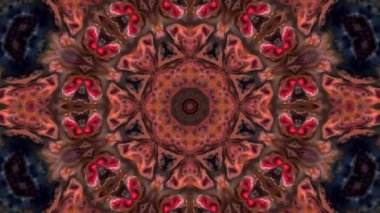 Simetrik soyut geometrik yıldız ve şekiller Kaleidoscope