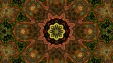 Simetrik soyut geometrik yıldız ve şekiller Kaleidoscope