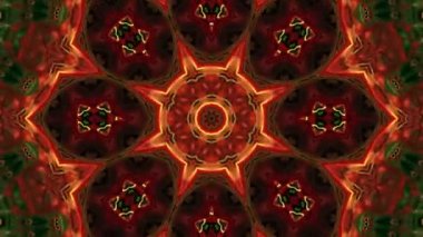 Simetrik soyut geometrik yıldız ve şekiller Kaleidoscope